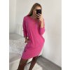 Šaty klasik teplé dlouhý rukáv dámské (S/M ONE SIZE) ITALSKÁ MÓDA IMM22SA21872/DR