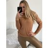 Svetr úpletový s rolákem dlouhý rukáv dámský (S/M ONE SIZE) ITALSKÁ MÓDA EXTRA ME IMM22FD9076/DR (Velikost S/M/L, Barva béžová)