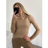 Svetr úpletový s rolákem dlouhý rukáv dámský (S/M ONE SIZE) ITALSKÁ MÓDA EXTRA ME IMM22FD9076/DR (Velikost S/M/L, Barva béžová)