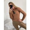 Svetr úpletový s rolákem dlouhý rukáv dámský (S/M ONE SIZE) ITALSKÁ MÓDA EXTRA ME IMM22FD9076/DR (Velikost S/M/L, Barva béžová)