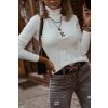 Svetr úpletový s rolákem dlouhý rukáv dámský (S/M ONE SIZE) ITALSKÁ MÓDA EXTRA ME IMM22FD9076/DR (Velikost S/M/L, Barva béžová)