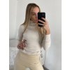 Svetr teplý pletený s rolákem dlouhý rukáv dámský (S/M ONE SIZE) ITALSKÁ MÓDA EXTRA ME IMM22FD1001/DR (Velikost S/M/L, Barva béžová)