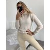 Svetr teplý pletený s rolákem dlouhý rukáv dámský (S/M ONE SIZE) ITALSKÁ MÓDA EXTRA ME IMM22FD1001/DR