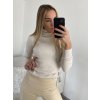 Svetr teplý pletený s rolákem dlouhý rukáv dámský (S/M ONE SIZE) ITALSKÁ MÓDA EXTRA ME IMM22FD1001/DR (Velikost S/M/L, Barva béžová)