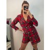 Šaty elegantní košilové dlouhý rukáv dámské (S-XL) ITALSKÁ MÓDA IMWKK223997/DU (Velikost S, Barva červená)