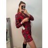 Šaty elegantní košilové dlouhý rukáv dámské (S-XL) ITALSKÁ MÓDA IMWKK223997/DU (Velikost S, Barva červená)