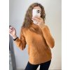 Svetr teplý pletený s rolákem dlouhý rukáv dámský (S/M ONE SIZE) ITALSKÁ MÓDA IMPSS22S8690/DR (Velikost S/M/L, Barva béžová smetanová)