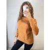 Svetr teplý pletený s rolákem dlouhý rukáv dámský (S/M ONE SIZE) ITALSKÁ MÓDA IMPSS22S8690/DR (Velikost S/M/L, Barva béžová smetanová)