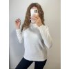 Svetr teplý pletený s rolákem dlouhý rukáv dámský (S/M ONE SIZE) ITALSKÁ MÓDA IMPSS22S8690/DR (Velikost S/M/L, Barva béžová smetanová)