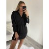 Šaty elegantní dlouhý rukáv dámské (S/M ONE SIZE) ITALSKÁ MÓDA IMWGS223995/DR (Velikost S/M/L, Barva Černá)