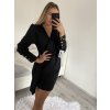 Šaty elegantní dlouhý rukáv dámské (S/M ONE SIZE) ITALSKÁ MÓDA IMWGS223995/DR (Velikost S/M/L, Barva Černá)