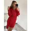 Šaty elegantní dlouhý rukáv dámské (S/M ONE SIZE) ITALSKÁ MÓDA IMWGS223995/DR (Velikost S/M/L, Barva Černá)