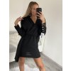 Šaty elegantní dlouhý rukáv dámské (S/M ONE SIZE) ITALSKÁ MÓDA IMWGS223995/DR (Velikost S/M/L, Barva Černá)