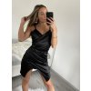 Šaty elegantní společenské na ramínka dámské (S/M ONE SIZE) ITALSKá MóDA IM4221088/DU (Velikost S/M/L, Barva Černá)