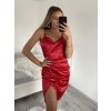 Šaty elegantní společenské na ramínka dámské (S/M ONE SIZE) ITALSKá MóDA IM4221088/DU (Velikost S/M/L, Barva Černá)
