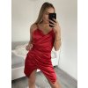 Šaty elegantní společenské na ramínka dámské (S/M ONE SIZE) ITALSKá MóDA IM4221088/DU (Velikost S/M/L, Barva Černá)