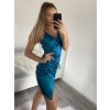 Šaty elegantní společenské na ramínka dámské (S/M ONE SIZE) ITALSKá MóDA IM4221088/DU (Velikost S/M/L, Barva Černá)