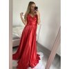 Šaty elegantní společenské dlouhé na ramínka dámské (S/M ONE SIZE) ITALSKÁ MÓDA IMPSH2280608/DU (Velikost S/M/L, Barva červená)