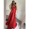 Šaty elegantní společenské dlouhé na ramínka dámské (S/M ONE SIZE) ITALSKÁ MÓDA IMPSH2280608/DU (Velikost S/M/L, Barva červená)