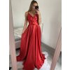 Šaty elegantní společenské dlouhé na ramínka dámské (S/M ONE SIZE) ITALSKÁ MÓDA IMPSH2280608/DU (Velikost S/M/L, Barva červená)