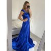 Šaty elegantní společenské plesové carmen dámské (L/XL/2XL ONE SIZE) ITALSKÁ MÓDA IMPSH2250039/DU (Velikost XL/2XL, Barva modrá královská)