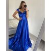 Šaty elegantní společenské plesové carmen dámské (L/XL/2XL ONE SIZE) ITALSKÁ MÓDA IMPSH2250039/DU (Velikost XL/2XL, Barva modrá královská)