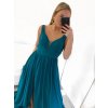 Šaty společenské dlouhé na ramínka dámské (S/M ONE SIZE) ITALSKÁ MÓDA IMPSH2260031/DU (Velikost S/M/L, Barva růžová starorůžová)