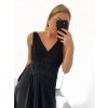 Šaty elegantní společenské na ramínka dámské (S/M ONE SIZE) ITALSKÁ MÓDA IMPSH2280628/DU (Velikost S/M/L, Barva modrá královská)