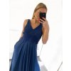 Šaty elegantní společenské na ramínka dámské (S/M ONE SIZE) ITALSKÁ MÓDA IMPSH2280628/DU (Velikost S/M/L, Barva modrá královská)