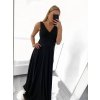 Šaty elegantní společenské na ramínka dámské (S/M ONE SIZE) ITALSKÁ MÓDA IMPSH2280628/DU (Velikost S/M/L, Barva modrá královská)