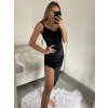 Šaty elegantní sametové na ramínka dámské (S/M ONE SIZE) ITALSKÁ MÓDA IMWKK221049/DU (Velikost S/M/L, Barva Černá)