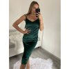 Šaty elegantní sametové na ramínka dámské (S/M ONE SIZE) ITALSKÁ MÓDA IMWKK221049/DU (Velikost S/M/L, Barva Černá)