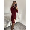 Šaty pletené s rolákem dlouhý rukáv dámské (S/M/L ONE SIZE) ITALSKá MóDA IM4221085/DU (Velikost S/M/L, Barva béžová)
