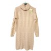 Šaty pletené s rolákem dlouhý rukáv dámské (S/M/L ONE SIZE) ITALSKá MóDA IM4221085/DU (Velikost S/M/L, Barva béžová)