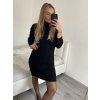 Šaty pletené s rolákem dlouhý rukáv dámské (S/M/L ONE SIZE) ITALSKá MóDA IM4221085/DU (Velikost S/M/L, Barva béžová)