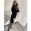 Šaty pletené s rolákem dlouhý rukáv dámské (S/M/L ONE SIZE) ITALSKá MóDA IM4221085/DU (Velikost S/M/L, Barva béžová)