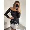 Šaty vánoční sametové dlouhý rukáv dámské (S/M ONE SIZE) ITALSKÁ MÓDA IMWE223976/DR