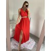 Šaty dlouhé elegantní společenské plesové na ramínka dámské (S/M ONE SIZE) ITALSKá MóDA IM3226339/DU (Velikost S/M/L, Barva bílá)