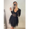 Body krajkové dlouhý rukáv dámské (S/M ONE SIZE) ITALSKÁ MÓDA IMWE224055/DU (Velikost S/M/L, Barva Černá)