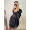 Body krajkové dlouhý rukáv dámské (S/M ONE SIZE) ITALSKÁ MÓDA IMWE224055/DU (Velikost S/M/L, Barva Černá)