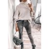 Svetr stojáček dlouhý rukáv dámský (S/M ONE SIZE) ITALSKÁ MÓDA IM42271701/DU (Velikost S/M/L, Barva červená)
