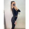 Souprava třpytivá flitrová sukně a top dlouhý rukáv dámská (S/M ONE SIZE) ITALSKÁ MÓDA IMWE224031/DU (Velikost S/M/L, Barva béžová)