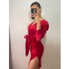 Šaty elegantní sametové dlouhý rukáv dámské (S/M ONE SIZE) ITALSKÁ MÓDA IMWDD224028/DU (Velikost S/M/L, Barva Černá)