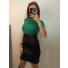 Tričko teplé s rolákem úpletové krátký rukáv dámské (S/M ONE SIZE) ITALSKÁ MÓDA IMM22FD5805/DR (Velikost S/M/L, Barva bílá)