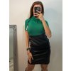 Tričko teplé s rolákem úpletové krátký rukáv dámské (S/M ONE SIZE) ITALSKÁ MÓDA IMM22FD5805/DR (Velikost S/M/L, Barva bílá)