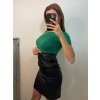 Tričko teplé s rolákem úpletové krátký rukáv dámské (S/M ONE SIZE) ITALSKÁ MÓDA IMM22FD5805/DR (Velikost S/M/L, Barva bílá)