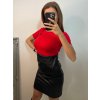 Tričko teplé s rolákem úpletové krátký rukáv dámské (S/M ONE SIZE) ITALSKÁ MÓDA IMM22FD5805/DR (Velikost S/M/L, Barva bílá)