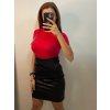 Tričko teplé s rolákem úpletové krátký rukáv dámské (S/M ONE SIZE) ITALSKÁ MÓDA IMM22FD5805/DR (Velikost S/M/L, Barva bílá)