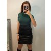Tričko teplé s rolákem úpletové krátký rukáv dámské (S/M ONE SIZE) ITALSKÁ MÓDA IMM22FD5805/DR (Velikost S/M/L, Barva bílá)