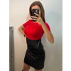 Tričko teplé s rolákem úpletové krátký rukáv dámské (S/M ONE SIZE) ITALSKÁ MÓDA IMM22FD5805/DR (Velikost S/M/L, Barva bílá)